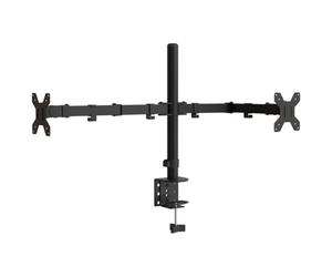 vidaXL Support de Moniteur Double Noir Acier VESA 75/100 mm