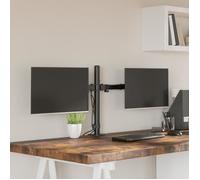 vidaXL Support de moniteur double noir acier VESA 75/100 mm
