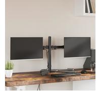 vidaXL Support de moniteur double noir acier VESA 75-100 mm 358008