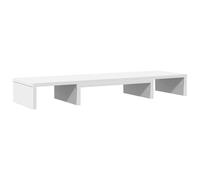 vidaXL Support de moniteur élévateur réglable Réhausseur écran bureau Blanc bois d'ingénierie