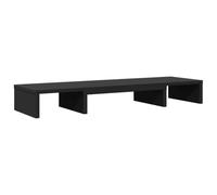 vidaXL Support de Moniteur élévateur réglable Noir Bois d'ingénierie, Support pour Double Moniteur, Support de Moniteur pour Bureau, Support de Moniteur surélevé