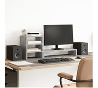vidaXL Support de moniteur et organisateur de bureau bois d'ingénierie support de moniteur réglable support pour écran 854736