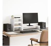 vidaXL Support de moniteur et organisateur de bureau bois d'ingénierie, support de moniteur réglable, support pour écran 854733