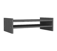 Support de moniteur Gris 50x27x15 cm Bois de pin solide 814021