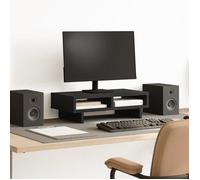 vidaXL Support de moniteur 50×27×15 cm en bois d'ingénierie Noir
