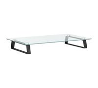 vidaXL Support de moniteur noir 60x35x8 cm verre trempé et métal