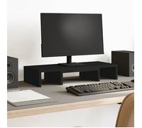 vidaXL Support de moniteur réglable 854626, bois d'ingénierie noir