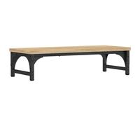 vidaXL Support de moniteur – Réhausseur d'écran, pieds réglables, rangement, Chêne Sonoma 55x23x14cm