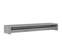 vidaXL Support de Moniteur Réhausseur d'Écran Support d'Ordinateur Portable de Bureau Etagère d’Affichage Sonoma Gris 100x24x13 cm Bois d'Ingénierie