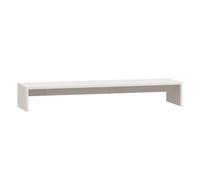 vidaXL Support de Moniteur Réhausseur d'Écran Support d'Ordinateur Portable de Bureau Etagère d’Affichage Blanc 100x27x15 cm Bois de Pin Solide