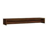 vidaXL Support de Moniteur Réhausseur d'Écran Support d'Ordinateur Portable de Bureau Etagère d’Affichage Chêne Marron 100x24x13 cm Bois d'Ingénierie