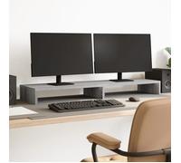vidaXL Support de moniteur Sonoma gris 100×27×10 cm bois d'ingénierie pour bureau