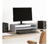 vidaXL Support de moniteur sonoma gris 54x22x15 cm bois d'ingénierie, support de moniteur pour bureau, étagère de moniteur, 854774