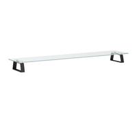 vidaXL Support de moniteur 374226 – Réhausseur d'écran noir verre trempé et métal avec rangement