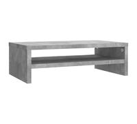 vidaXL Support de moniteur 800220 Bois d'ingénierie Gris béton 42x24x13 cm