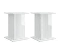 vidaXL Support de Plante 2 pcs Blanc brillant 30,5 x 30 x 43 cm