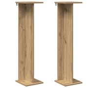 vidaXL Support de Plante 2 pcs Chêne Artisanal 25 x 25,5 x 100,5 cm