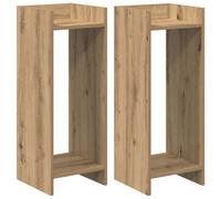vidaXL Support de Plante 2 pcs Chêne Artisanal 30 x 30 x 80 cm