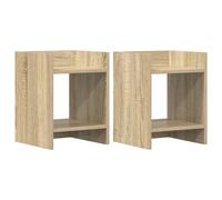 vidaXL Support de Plante 2 pcs Chêne Sonoma 30 x 30 x 40 cm