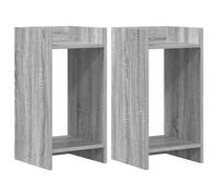 vidaXL Support de Plante 2 pcs Gris Sonoma 30 x 30 x 60 cm