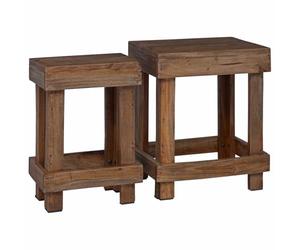 vidaXL Support de Plante 2 pcs Marron 70 x 11 x 27 cm Bois d'Acajou, Jardin et terrasse, Charme Rustique pour Un Style de Vie extérieur, Solutions de Rangement élégantes et idées déco pour Ton Espace