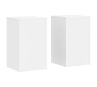 vidaXL Supports pour plantes 852915 2 pcs 30x30x50 cm Blanc Bois d'ingénierie