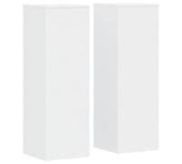 vidaXL Supports pour plantes 2 pcs blanc 33x33x100 cm bois d'ingénierie