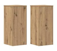 Supports pour plantes - Lot de 2 - Bois d'ingénierie - Chêne artisanal - Design contemporain