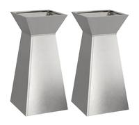 vidaXL Support de plante Acier inoxydable 35 x 35 x 73 cm