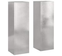 vidaXL Support de Plante en Acier Inoxydable Lot de 2 | Jardinières Modernes pour l'Extérieur, Résistantes et Durables. Design Cubique Élégant, 75 cm de Hauteur. Affichages Stylés pour Décor sur Terra