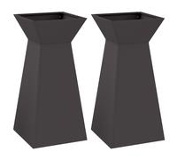 vidaXL Support de plante Noir Plastique 35 x 35 x 73 cm