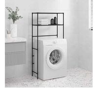 vidaXL Support de rangement 2 niveaux sur la machine à laver Noir Fer 343131