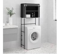 vidaXL Support de rangement 2 niveaux sur la machine à laver Noir Fer 343135