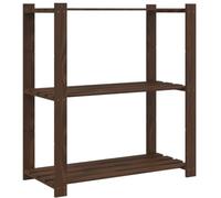 vidaXL Étagère de rangement 3 niveaux – Organisateur moderne en bois de pin marron