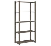 vidaXL Support de rangement à 5 niveaux en bois de pin 80 x 38 x 170 cm - Gris G