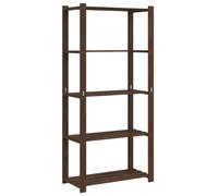 vidaXL Étagère de rangement 5 niveaux – Organisateur cuisine/buanderie/bureau – Marron bois de pin