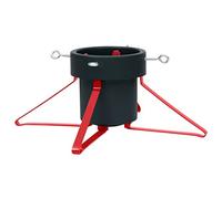 vidaXL Support de Sapin de Noël Base d'arbre de Noël Porte-Sapin Support d'arbre de Noël Base de Sapin de Noël Vert et Rouge 46x46x19 cm