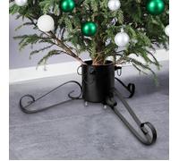Support de Sapin de Noël Base d'Arbre de Noël Porte-sapin Support d'Arbre de Noël Base de Sapin de Noël Salon Noir 58x58x21 cm