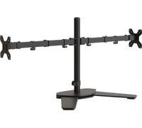 Support de moniteur double noir acier VESA 75 100 mm Noir G