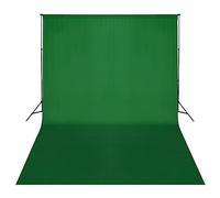 vidaXL Système de support de toile de fond 500 x 300 cm Vert