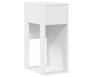 vidaXL Support de Tour d'ordinateur avec tiroir Blanc 30x44x74 cm