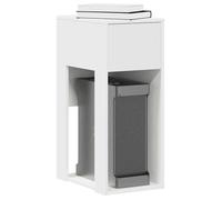 vidaXL Support de tour d'ordinateur avec tiroir blanc 30x44x74 cm, support de tour de PC, support de bureau de support de 858731