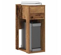 vidaXL Support de tour d'ordinateur avec tiroir vieux bois 30x44x74 cm, support de tour de PC, support de bureau de support 858738