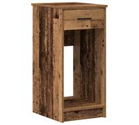 vidaXL Support de tour d'ordinateur avec tiroir vieux bois 35x45x77 cm