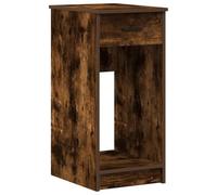 vidaXL Support de tour d'ordinateur et tiroir chêne fumé 35x45x77 cm, support de tour de PC, support de bureau de support de PC, stockage de tour d'ordinateur