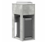 vidaXL Support de tour d'ordinateur et tiroir gris béton 30x44x74 cm