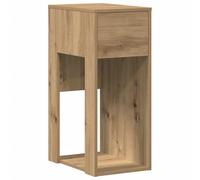 vidaXL Support de Tour d'ordinateur tiroir chêne Artisanal 30x44x74 cm, Support de Tour de PC, Support de Bureau de Support de PC, Stockage de Tour d'ordinateur