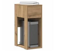 vidaXL Support de tour d'ordinateur tiroir chêne artisanal 30x44x74 cm support de tour de PC support de bureau de support 858739