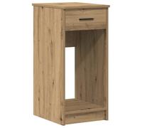 vidaXL Support de tour d'ordinateur Chêne artisanal avec tiroir 35×45×77 cm Marron G