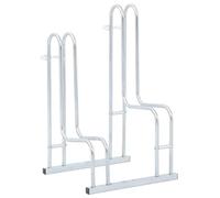 vidaXL Support de vélo au sol autoportant pour 2 vélos – acier galvanisé